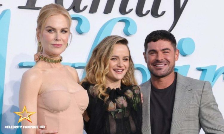 Nicole Kidman e Zac Efron Sandwich em Joey King na estreia de 'A Family Affair'