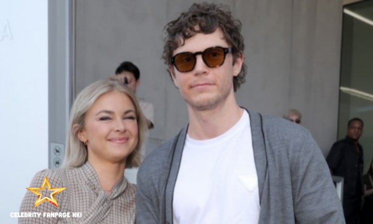 Evan Peters faz rara aparição pública com a namorada Natalie Engel no Prada Show em Milão!