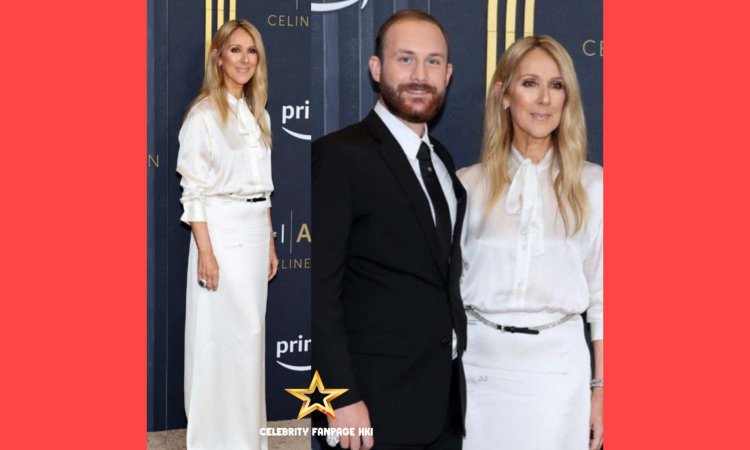 Celine Dion retorna ao tapete vermelho e posa com Son Rene-Charles na estreia do documentário