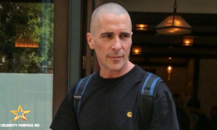 Christian Bale ainda tem um cabeça rasado, vista deixando o hotel em Nova York