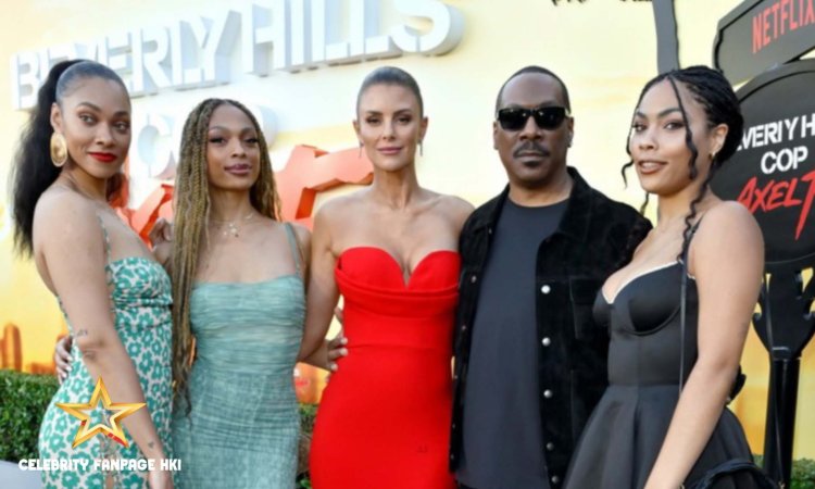 Eddie Murphy recebe apoio da parceira Paige Butcher e suas filhas na estreia de ‘Beverly Hills Cop: Axel F’