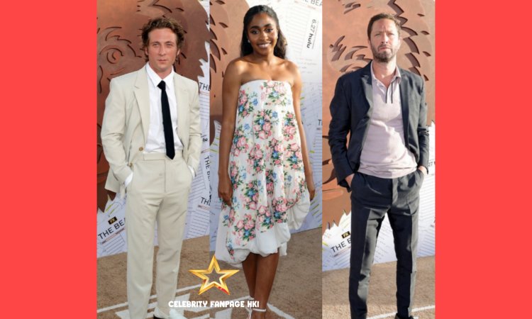 Estreia da terceira temporada de The Bear - Jeremy Allen White, Ayo Edebiri e Ebon Moss-Bachr.