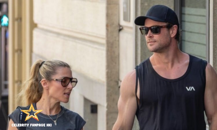 Chris Hemsworth e Elsa Pataky estão em Perfect Sync After Workout em Madrid