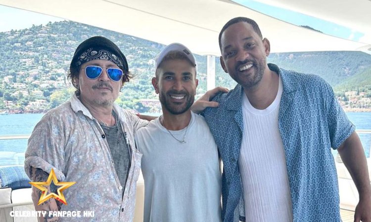 Will Smith e Johnny Depp se agim de apresentações durante o concerto de Andrea Bocelli