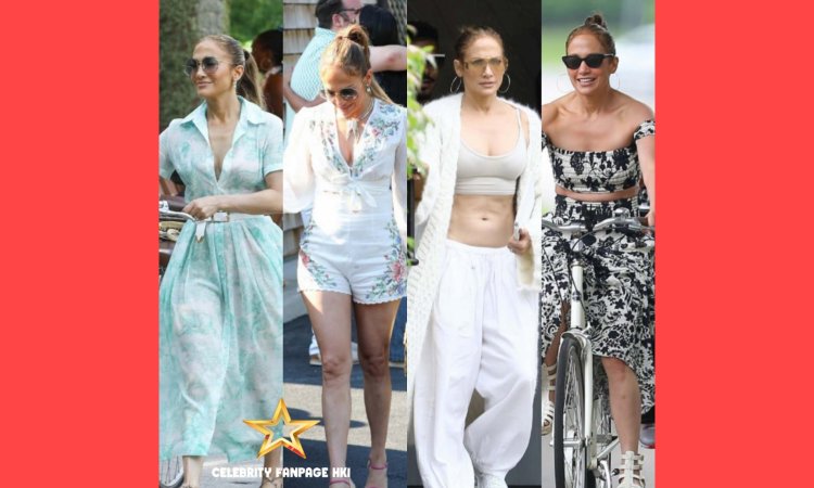 Jennifer Lopez gosta de andar de bicicleta nos Hamptons, tem seu anel de casamento depois que Ben Affleck pula sua festa de aniversário