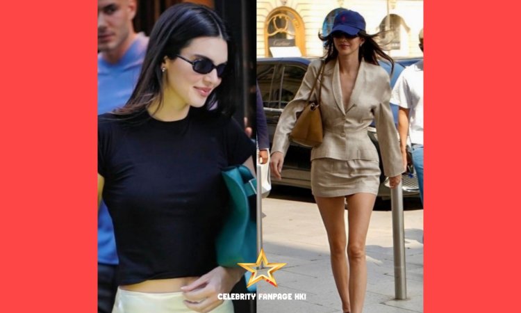 Kendall Jenner janta em Paris depois de passar a tarde fazendo compras