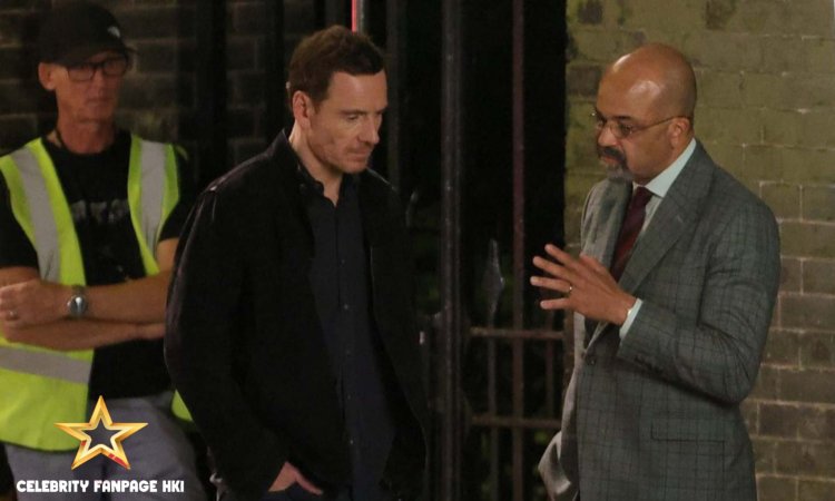 Michael Fassbender & Jeffrey Wright filma cenas de noite para 'A Agência' em Londres