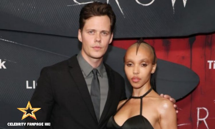 Bill Skarsgard e FKA twigs vestem roupas góticas todas de preto na estreia de 'O Corvo' em Nova York!