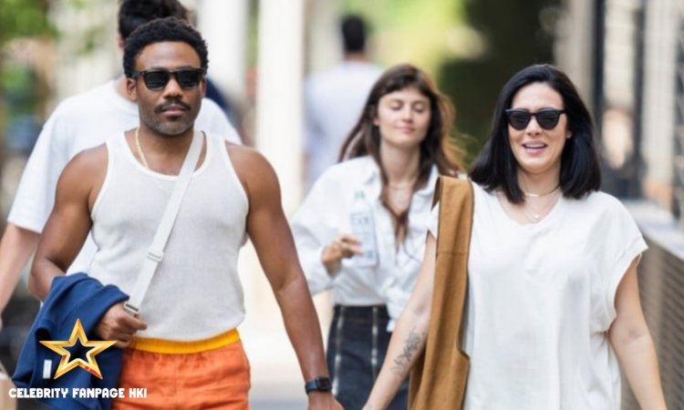 Donald Glover abala laranja curto-curo durante o dia com a esposa Michelle White