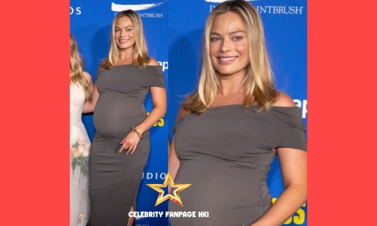 Grávida, Margot Robbie exibe barriga de grávida na primeira aparição no tapete vermelho desde que foi noticiado que está grávida!