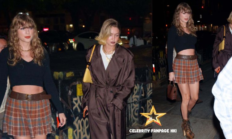 Taylor Swift e Gigi Hadid aproveitam noite das garotas em trajes coordenados em restaurante de Nova York