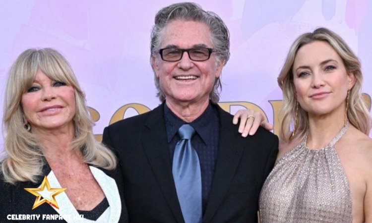 Kate Hudson faz raro tapete vermelho com a mãe Goldie Hawn e Stepdad Kurt Russell