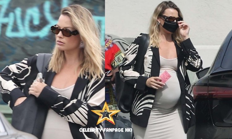 Grávida Margot Robbie faz passeio diurno em Los Angeles