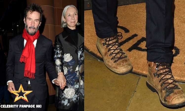 Keanu Reeves, 60, veste seu terno elegante com botas marrons surradas enquanto aproveita um encontro com a namorada Alexandra Grant, 51, em Londres