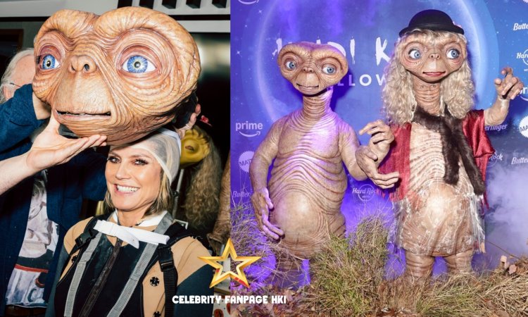 Heidi Klum se transforma em E.T.Controle remotamente para o Halloween