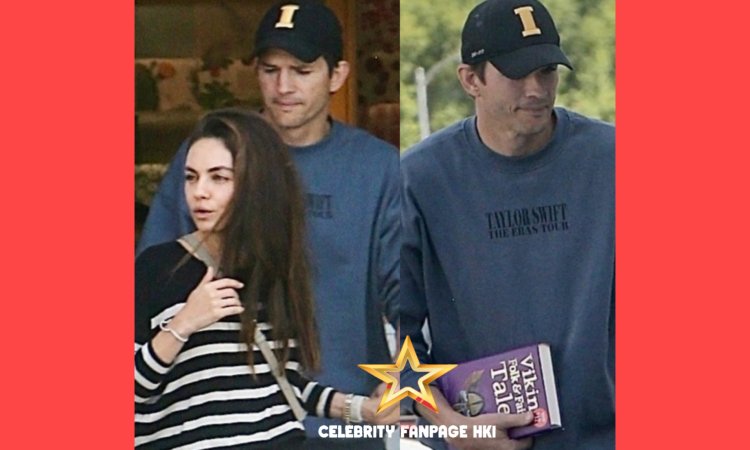 Ashton Kutcher representa produtos da 'Eras Tour' enquanto faz recados com Mila Kunis