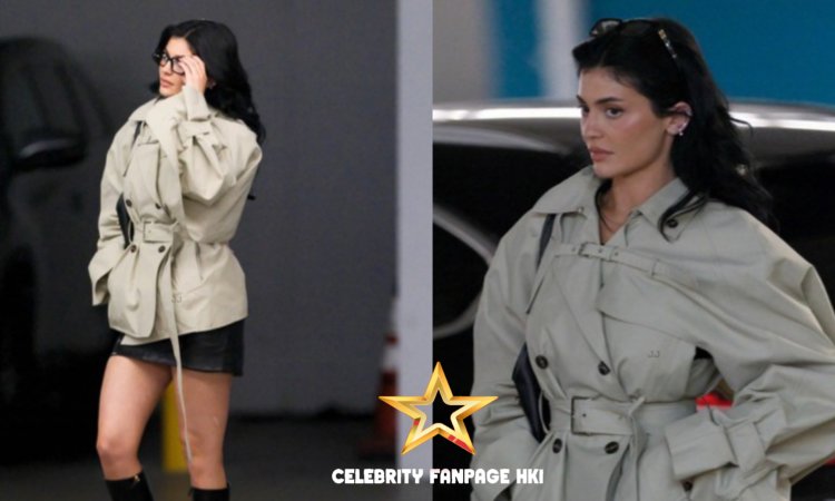 Kylie Jenner usa óculos de leitura durante passeio em Calabasas