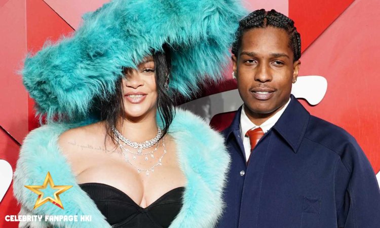 Rihanna é enfeitada com diamantes e um enorme chapéu peludo no tapete vermelho no Fashion Awards com A$AP Rocky