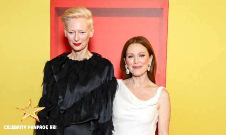 Tilda Swinton e Julianne Moore dão as mãos na estreia de 'The Room Next Door' em Paris