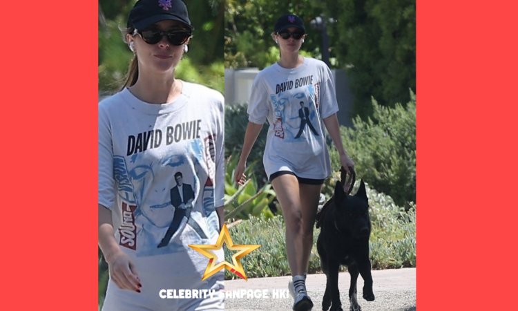 Dakota Johnson sai com seu cachorro depois que Chris Martin se recusa a responder uma pergunta sobre seu relacionamento