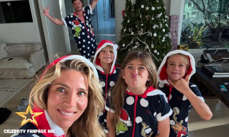 A esposa de Chris Hemsworth, Elsa Pataky, compartilha uma foto rara de todos os três filhos comemorando o Natal de 2024