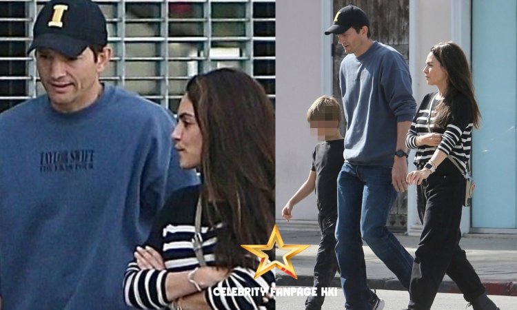 Ashton Kutcher e Mila Kunis desfrutam de passeios raros com o filho Dimitri, oito anos, enquanto fazem compras em Los Angeles