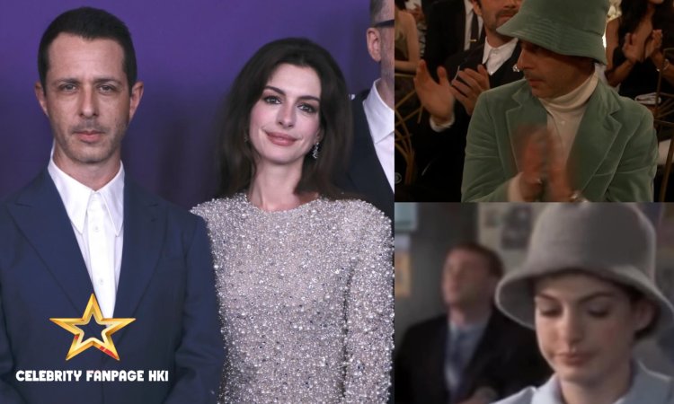 Anne Hathaway Piadas Jeremy Strong Emprestado Dela 'Princesa Diários' Bucket Hat