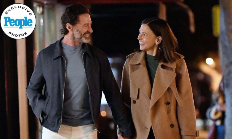 Hugh Jackman e Sutton Foster saem de mãos dadas para um jantar em Los Angeles