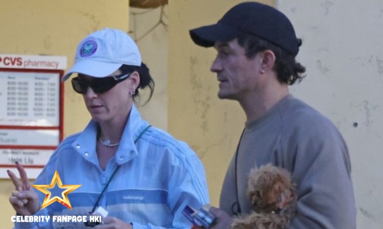 Katy Perry e Orlando Bloom Trazem Sua Pepita de Cachorro Enquanto Correndo Errands em Santa Barbara