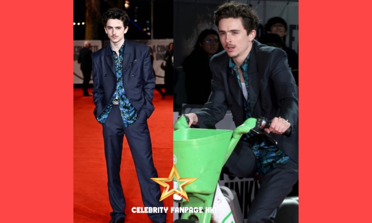 Timothee Chalamet anda de bicicleta verde-limão na estreia de "A Complete Unknown" no Reino Unido