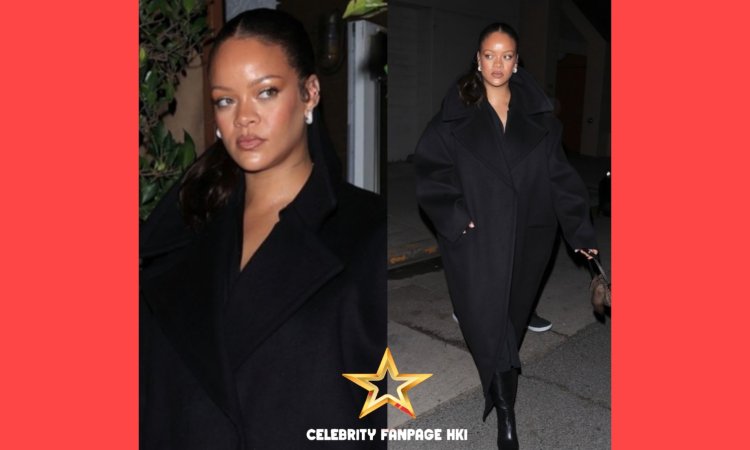 Rihanna se agasalha para jantar em Santa Monica