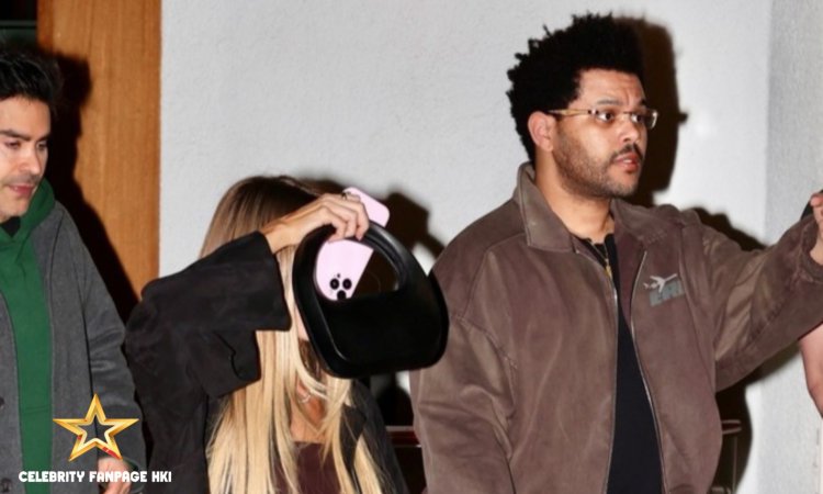 The Weeknd e a namorada Simi Khadra dão as mãos enquanto saem para jantar em Beverly Hills