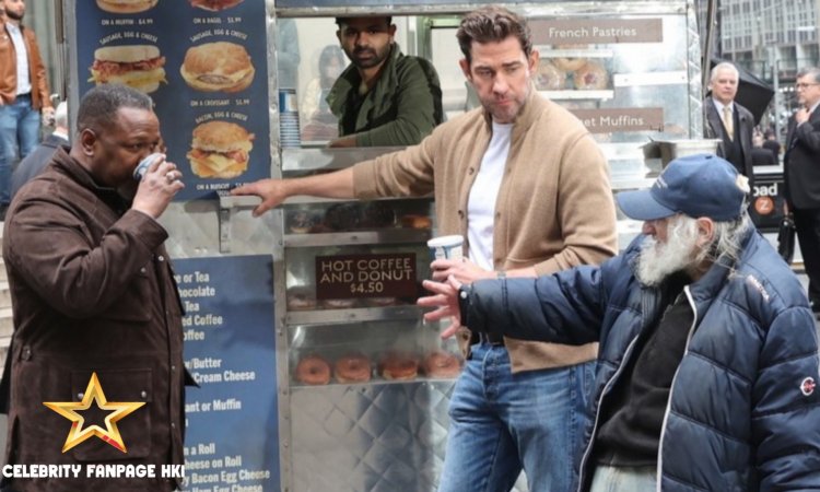 John Krasinski e Wendell Pierce filmam o novo filme 'Jack Ryan', com ícone local de Nova York no set!