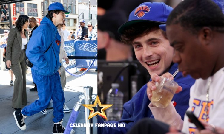Timothee Chalamet Veste um Conjunto de Knicks Completo para Apoiar a Equipe de Nova York no Jogo dos Playoffs