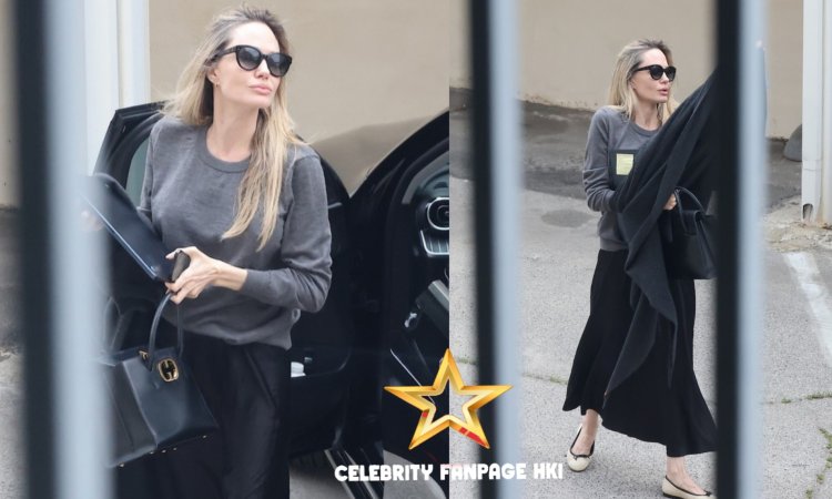 Angelina Jolie chega ao restaurante Cara para almoço em Los Angeles