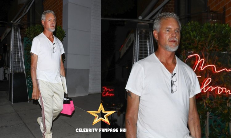 Eric Dane é visto participando de um jantar em Los Angeles, seis semanas após revelar o diagnóstico de ELA