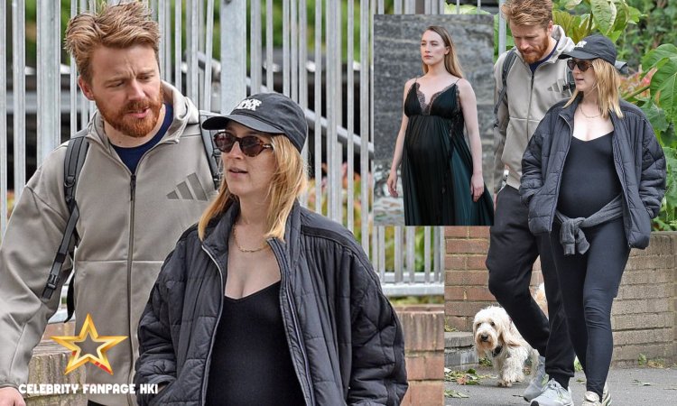Saoirse Ronan se prepara para o próximo papel importante como mãe de primeira viagem, ao ser vista passeando por Londres com o marido Jack Lowden pela primeira vez desde que anunciou a gravidez
