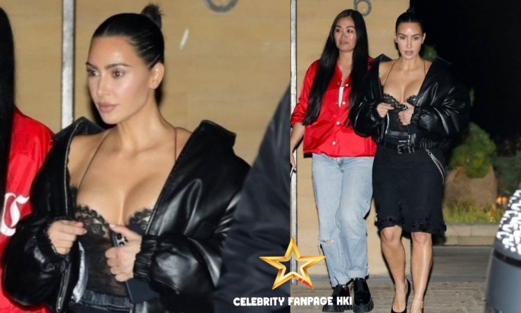 Kim Kardashian Para por Nobu para Jantar com Amigos em Malibu